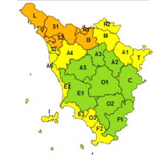 zone di allerta della Toscana