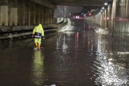 Sottopasso Pratilia allagato direzione Pistoia